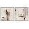Stupell Industries Neutral Forms on Beige 2pc Framed Giclee Wall Art Set Design by Susan Jill